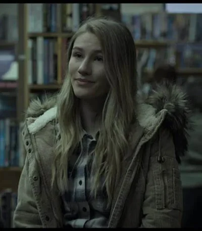 Sofia Hublitz Ozark Shearling Fur Collar Cord Parka Jacket
