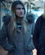Sofia Hublitz Ozark Shearling Fur Collar Cord Parka Jacket