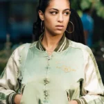 Sofia Lesaffre Ganglands Satin Varsity Jacket