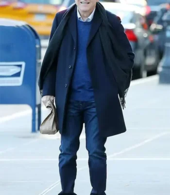 Steve Martin Only Murders in the Building Mid Length Black Coat