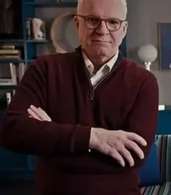 Steve Martin Only Murders in the Building S02 Red Wool Jacket