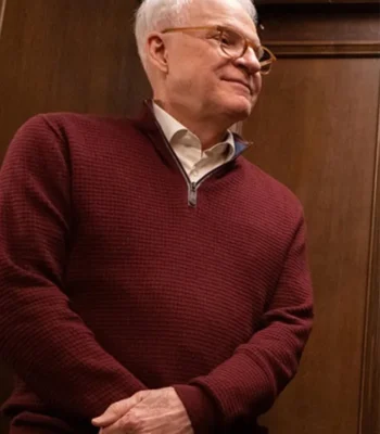 Steve Martin Only Murders in the Building S02 Red Wool Jacket