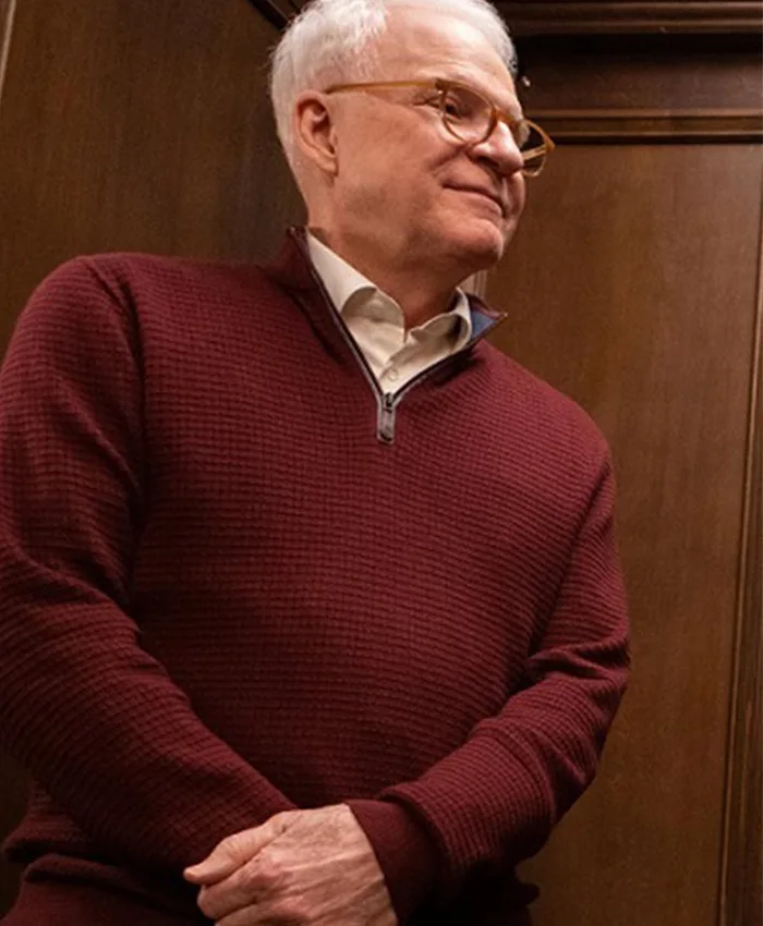 Steve Martin Only Murders in the Building S02 Red Wool Jacket Steve Martin Only Murders in the Building S02 Red Wool Jacket
