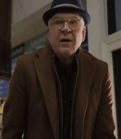 Steve Martin Only Murders in the Building S05 Brown Coat