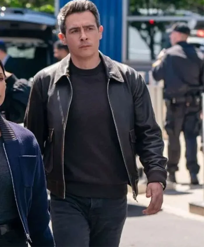 Stuart Scola FBI S07 Leather Bomber Jacket Stuart Scola FBI S07 Leather Bomber Jacket