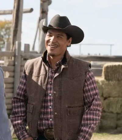 TV Series Heartland Nathaniel Arcand Brown Vest