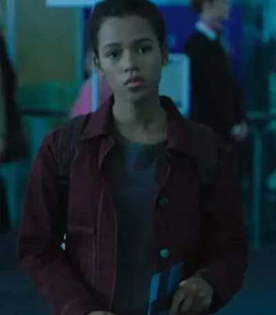 Taylor Russell Escape Room 2 Tournament of Champions Maroon Jacket