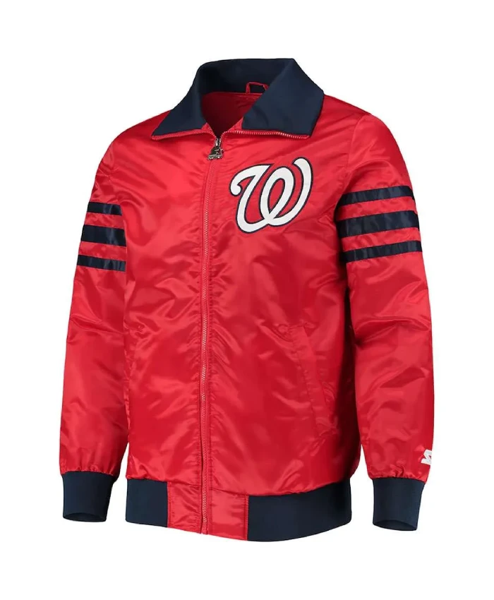The Captain II Washington Nationals Red Satin Jacket The Captain II Washington Nationals Red Satin Jacket