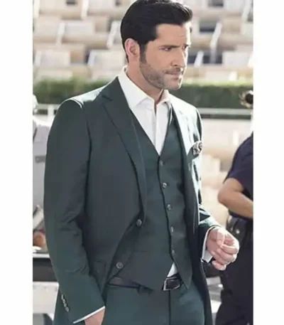 Thomas Ellis Lucifer Morningstar Green Suit
