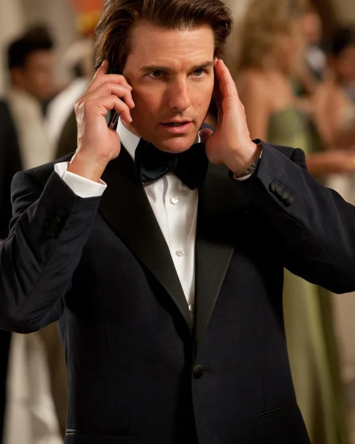 Tom Cruise Mission Impossible 04 Black Tuxedo Coat Tom Cruise Mission Impossible 04 Black Tuxedo Coat