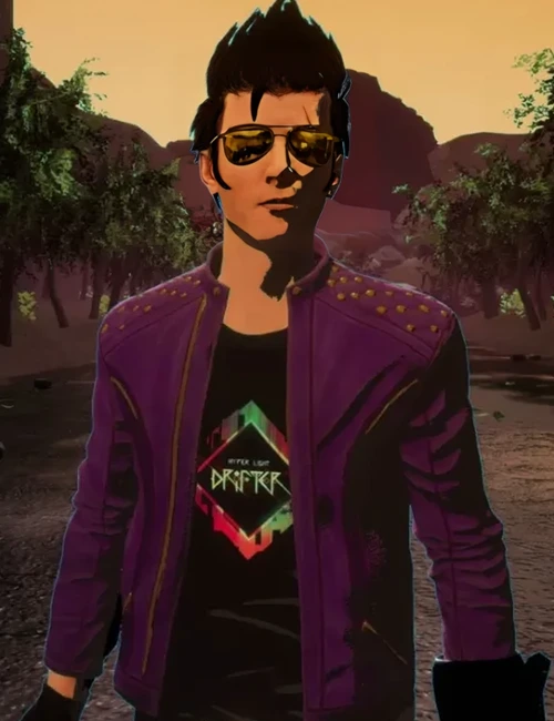 Travis Strikes Again No More Heroes Purple Jacket Travis Strikes Again No More Heroes Purple Jacket