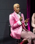 Jerrie Johnson Harlem Premiere Pink Blazer