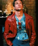 Brad Pitt Fight Club Costume Tyler Durden Maroon Jacket
