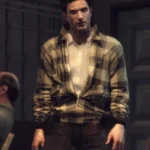 Video Game Mafia Player Plaid Bomber Jacket