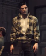 Video Game Mafia Player Plaid Bomber Jacket