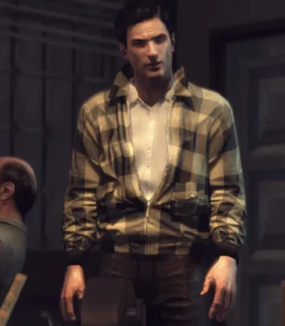 Video Game Mafia Player Plaid Bomber Jacket