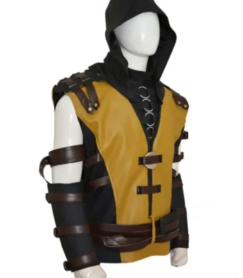 Scorpion Mortal Kombat X Gaming Yellow Hooded Jacket