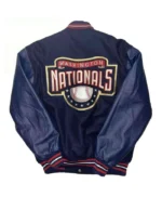 Washington Nationals Wool/Leather Navy Letterman Jacket
