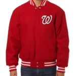 Washington Nationals Letterman Red Wool Jacket