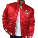 Washington Nationals Red Tab Satin Trucker Jacket