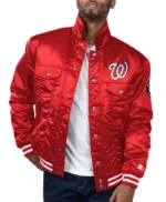 Washington Nationals Red Tab Satin Trucker Jacket