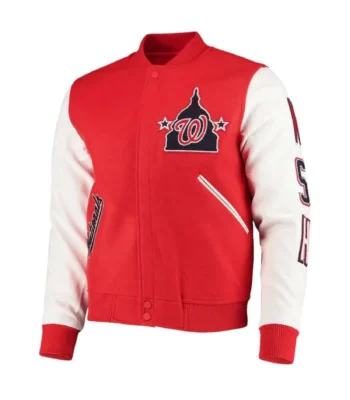 Washington Nationals Red/White Letterman Jacket