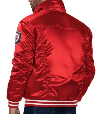 Washington Nationals Red Tab Satin Trucker Jacket