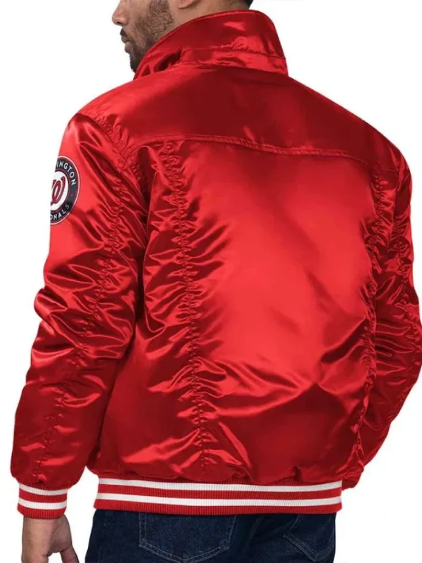Washington Nationals Red Tab Satin Trucker Jacket