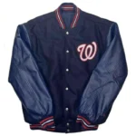 Washington Nationals Wool/Leather Navy Letterman Jacket