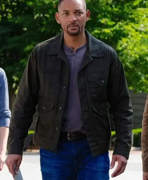 Will Smith Gemini Man Black Cotton Jacket