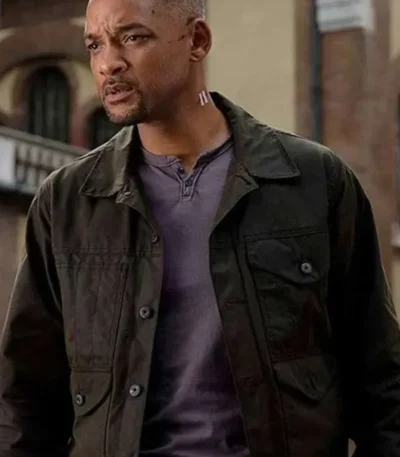 Will Smith Gemini Man Black Cotton Jacket