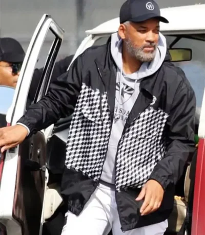 Will Smith King Richard Black and White Jacket