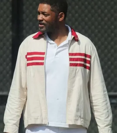 Will Smith King Richard White and Red Jacket