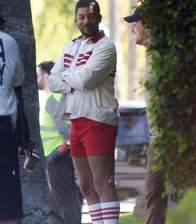 Will Smith King Richard White and Red Jacket