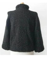 Women Persian Astrakhan Black Lamb Fur Coat