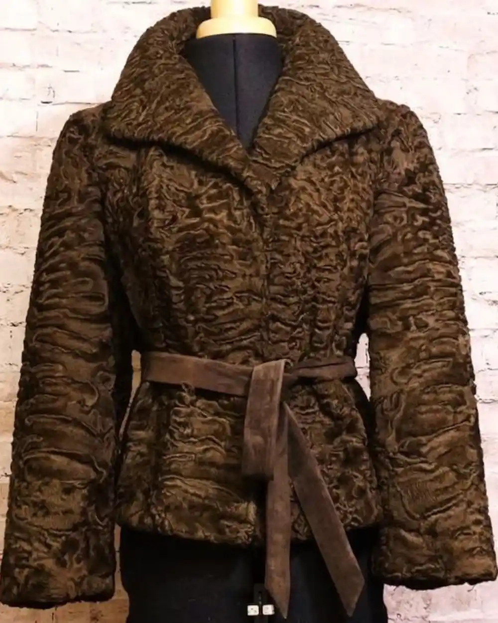 Women Persian Lamb Karakul Fur Brown Jacket Women Persian Lamb Karakul Fur Brown Jacket