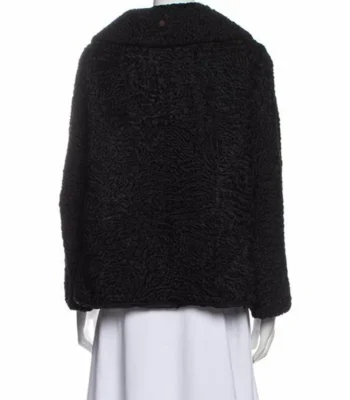 Women Vintage Persian Astrakhan Lamb Fur Winter Jacket