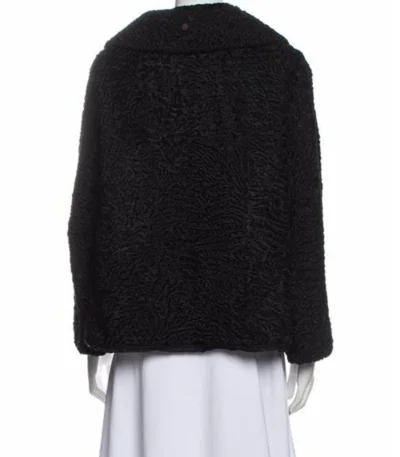 Women Vintage Persian Astrakhan Lamb Fur Winter Jacket