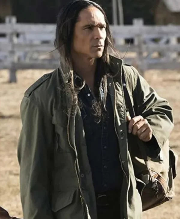 Zahn McClarnon Fargo Hanzee Dent Green Jacket