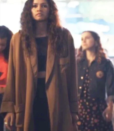 Zendaya Euphoria Rue Bennett Long Trench Coat