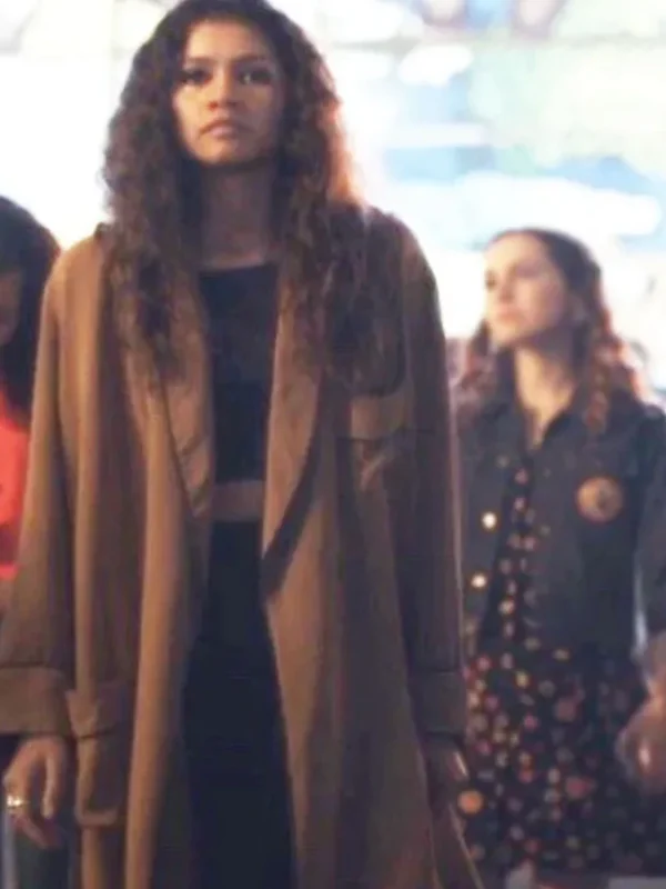 Zendaya Euphoria Rue Bennett Long Trench Coat