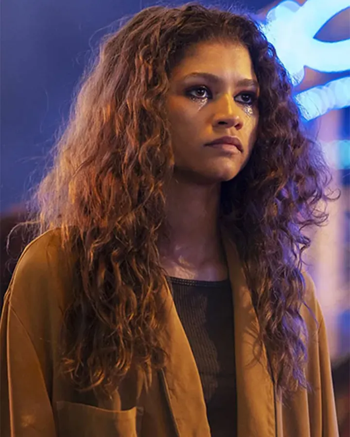 Zendaya Euphoria Rue Bennett Long Trench Coat Zendaya Euphoria Rue Bennett Long Trench Coat