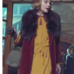 Anya Tay­lor-Joy Peaky Blind­ers S05 Fur Collar Red Coat