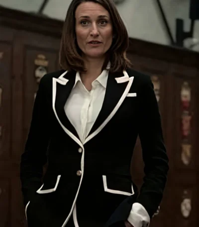 Camille Cot­tin Killing Eve Helene Black Wool Blazer
