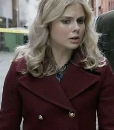 iZombie Rose McIver Maroon Pea Coat