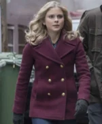 iZombie Rose McIver Maroon Pea Coat