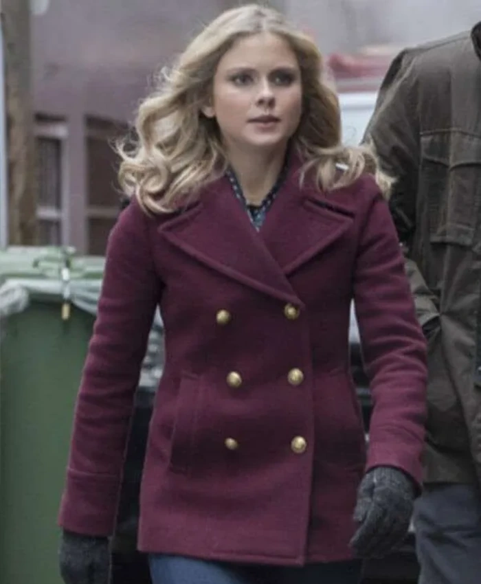 iZombie Rose McIver Maroon Pea Coat iZombie Rose McIver Maroon Pea Coat