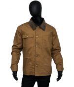 Alan Grant Jurassic World Dominion Brown Trucker Cotton Jacket