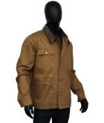 Alan Grant Jurassic World Dominion Brown Trucker Cotton Jacket