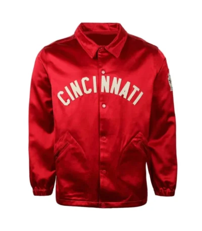 1955 Cincinnati Reds Red Satin Windbreaker